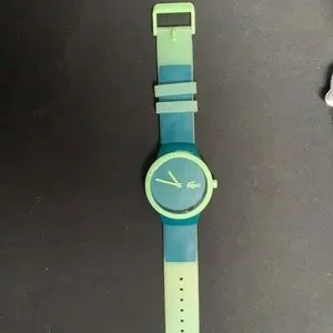 Women\'s Lacoste Trendy White Black Dots Poly Band Watch LC.46.1.29.2224 12 Lacoste Unisex Adults Rubber Band Wristwatches for sale | eBay main image 4